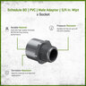 Sch 80 PVC Male Adapter 3/4 in. MIPT x Socket