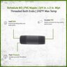 Sch 80 PVC Nipple 1 in. x 3 in. MIPT Threaded Both Ends