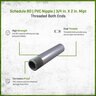 Sch 80 PVC Nipple 1-1/2 in. x 6 in. MIPT Threaded One End