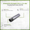 Nipple Sch 80 PVC 1 in. x 6 in. MIPT Threaded One End