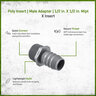 Poly Insert Male Adapter 1/2 in. x 1/2 in. MIPT x Insert