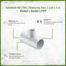 Sch 40 PVC Reducing Tee 1-1/2 in. x 1 in. Socket x FIPT