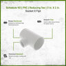 Sch 40 PVC Reducing Tee 2 in. x 1 in. Socket x FIPT
