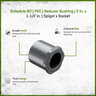 Sch 80 PVC Reducer Bushing Flush Style 2 in. x 1-1/2 in. Spigot x Socket