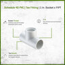 Sch 40 PVC Tee 1 in. Socket x FIPT