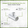Sch 40 PVC Reducing Tee 3 in. x 2 in. Socket