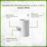 Sch 40 PVC Reducing Tee 1-1/4 in. x 1/2 in. Socket