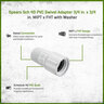 Sch 40 PVC Swivel Adapter 3/4 in. x 3/4 in. MIPT x FHT with Washer