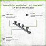 Spears 4-Port Manifold Tee 1 in. Swivel x MIPT x 4-Swivel with O-Ring