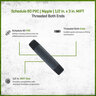 Sch 80 PVC Nipple 1/2 in. x 3 in. MIPT Threaded Both Ends