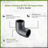 Sch 80 PVC 90 Degree Elbow 2-1/2 in. Socket
