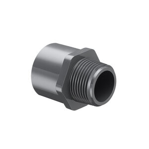 Sch 80 PVC Reducing Male Adapter 1 in. x 3/4 in. MPT x Socket