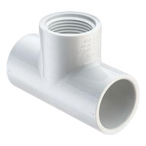 Sch 40 PVC Tee 1/2 in. Socket x 1/2 in. Socket x FIPT