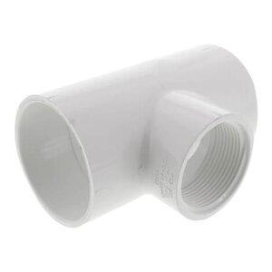 Sch 40 PVC Reducing Tee 2 in. x 1-1/2 in. Socket x FIPT