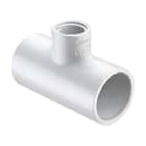 Spears Reducing Tee White PVC 4 in. x 3 in. Socket x Socket x Fipt