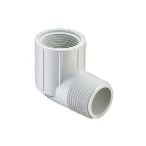 Spears Molded Elbow 412 Series White Sch 40 PVC 2 in. Mipt