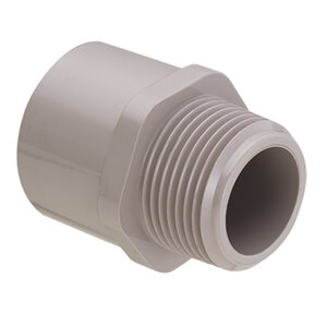 Sch 40 UV Resistant PVC Male Adapter 1 in. MIPT x Socket