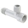Sch 40 PVC O-Ring Sealed Manifold Tee 1 in. MIPT x FIPT x MIPT