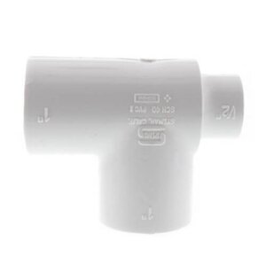 1 in. x 1/2 in. x 1 in. Red Tee Soc PVC Fitting