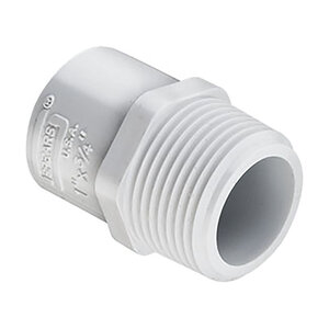 Spears Reduction Male Adaper White PVC 1/2 in. x 3/8 in. Mipt x Socket