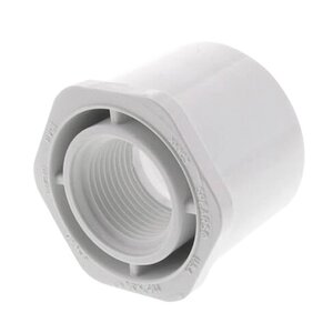 Sch 40 PVC Reducer Bushing Flush Style 1 in. x 3/4 in. Spigot x FIPT