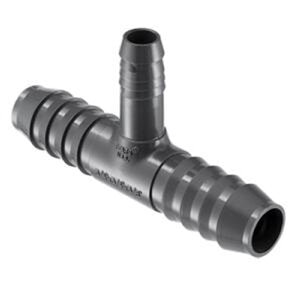 Poly Insert Spiral Barb Tee 3/4 in. x 3/4 in. x 3/8 in. Insert x Insert x Spiral Barb