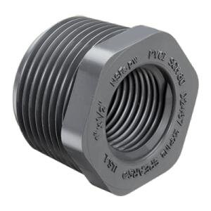 Sch 80 PVC Reducer Bushing Flush Style 1 in. x 3/4 in. MIPT x FIPT