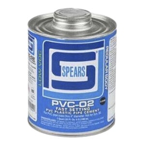 Spears PVC-02 Clear PVC Cement Low VOC Regular Body