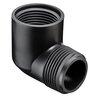1-1/2 HDPE 90 Degree St Ell Mipt x Fipt PVC Fitting