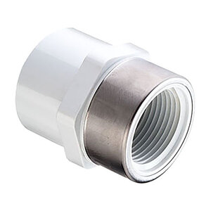 Spears Adapter 435-012 Series White Sch 40 PVC 1-1/4 in. Soc x Fpt 