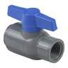 Spears Utility Gray PVC Ball Valve 1-1/2 in. FIPT w/ Blue Handle & EPDM O-Rings