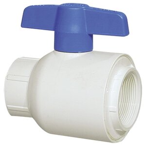 Spears Utility Gray PVC Ball Valve 2 in. FIPT w/ Blue Handle & EPDM O-Rings
