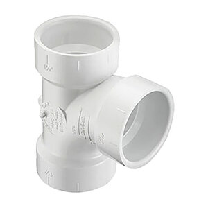 Spears DWV PVC Sanitary Tee 6 in. Hub x Hub x Hub