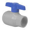 Spears Utility Ball Valve Gray PVC 2-1/2 in. Socket w/ Blue Handle & EPDM O-Rings