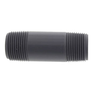 Sch 80 PVC Nipple 1 in. x 3 in. MIPT Threaded Both Ends