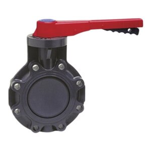 Spears PVC Butterfly Valve 6 in. w/ Lever Handle & EPDM O-Rings