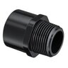 Sch 40 Black PVC Male Adapter 1/2 in. MIPT x Socket