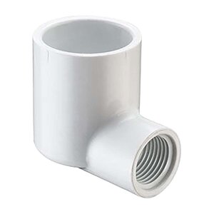 Spears 90 Degree Reducing Elbow White Sch 40 PVC 2 in. x 1-1/4 in. Socket x Fpt
