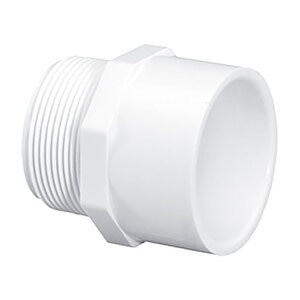 Lasco Adapter White Sch 40 Plastic 1 in. MPT x Slip 