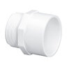 Lasco Male Adapter White Sch 40 PVC 2 in. MPT x Slip 