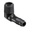 Poly Insert Spiral Barb 90 Degree Combination Elbow 3/4 in. x 3/8 in. MIPT x Spiral Barb