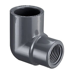Spears Reduction Elbow 90 Degree Sch 80 PVC Gray Soc x Fipt
