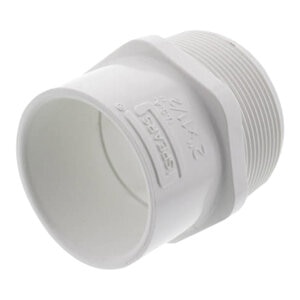 Sch 40 PVC Reducing Male Adapter 2 in. x 1-1/2 in. MIPT x Socket