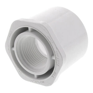 Sch 40 PVC Reducer Bushing Flush Style 1-1/2 in. x 3/4 in. Spigot x FIPT