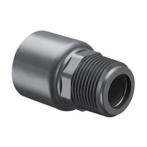 Spears Male Adapter Reinforced Sch 80 PVC 1 in. Mipt x Socket