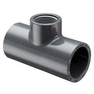 Sch 80 PVC Reducing Tee 1-1/4 in. x 1 in. Socket x FIPT