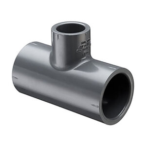 Spears Reducing Tee Sch 80 PVC 6 in. x 6 in. x 4 in. Socket