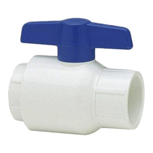 Spears Utility White PVC Ball Valve 3/4 in. FIPT w/ Blue Handle & EPDM O-Rings