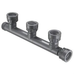 Spears 3-Port Manifold Tee 1 in. Swivel x MIPT x 3-Swivel with O-Ring