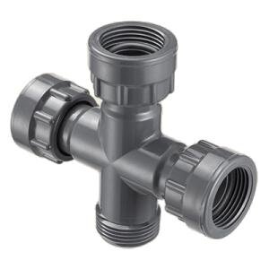 Spears Manifold Cross 1 in. Swivel x MIPT x Swivel x Swivel with O-Ring